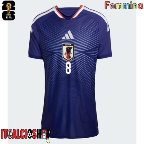 Giappone Takefusa Kubo #8 Prima Maglia Femmina Mondiali 2026 Manica Corta